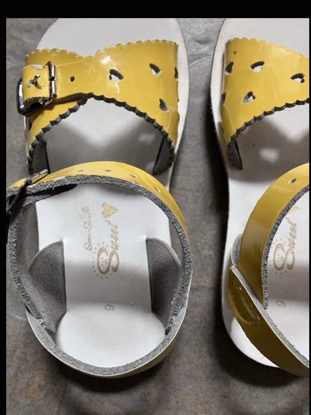 Salt Water Sweetheart Sandals Toddler Size 9 Shiny Yellow
